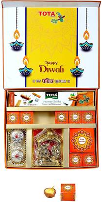 TOTA Diwali Pooja Items For Home - Puja Room 12 Decorative and Puja Items Prayer Kit