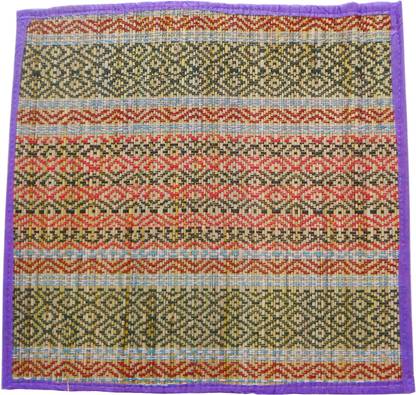 STECRAFTY Grass Mat/Kusha Grass Aasan Mat/Prayer Mat Pack of 2 Prayer Kit