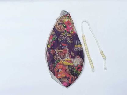 Firmus Lord Krishna Chanting Mala Bag/Potli with Original Sakshi Mala Prayer Kit