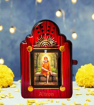Altron Om Shree Sai Nathay Namah Mantra Speaker 34 in 1 Chanting Box Mantra Jaap Device Prayer Kit