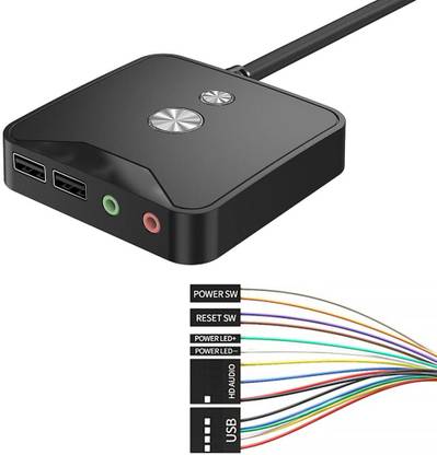 HANNEA 3.5mm Audio Jacks 1.6m Cable PC Computer Host Modification Switch Power Desktop Computer Switch Power Presenter