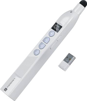 Portronics SlideMate 2 Wireless Presenter Remote, Rechargeable, Red Laser, Extendable, Slidemate Presenter