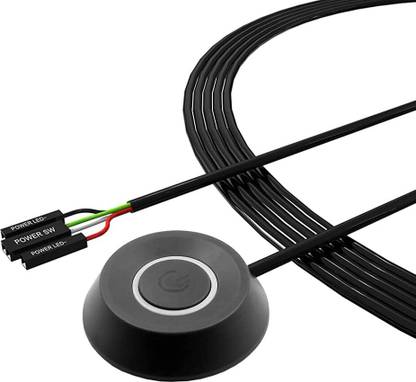 HANNEA PC DIY Modification Self Adhesive External PC Power Button Switch Button Desktop Computer Switch Power Presenter