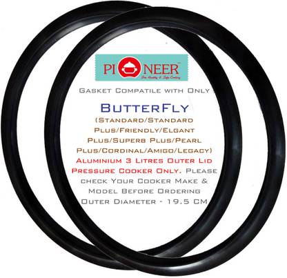 Pioneer ButterFly Aluminium Standard | 3 Litres Outer Lid 170 mm Pressure Cooker Gasket