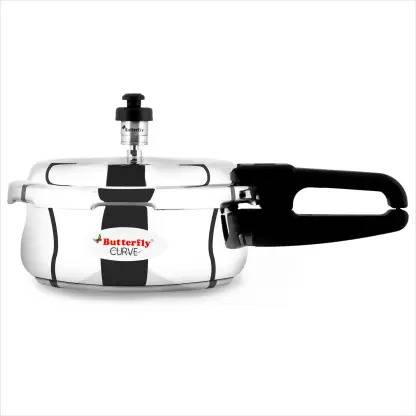 Butterfly Curve 2 L Outer Lid Induction Bottom Pressure Cooker