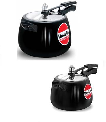 Hawkins Contura Black HA Pressure Cooker 4L(CB40), 6.5L(CB65) Inner Lid 4 L, 6.5 L Inner Lid Pressure Cooker