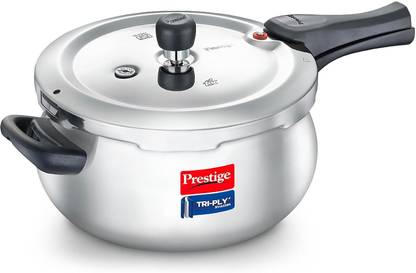 Prestige SVACHH TRI-PLY HANDI 3 L Outer Lid Induction Bottom Pressure Cooker