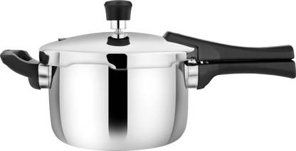PRABHA TriPly Whizz Bakelite Handle Pressure Cooker, ISI Certified, Outer Lid, 6 L Outer Lid Induction Bottom Pressure Cooker