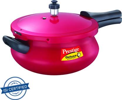Prestige Deluxe Plus Junior Handi Red 4.8 L Outer Lid Induction Bottom Pressure Cooker