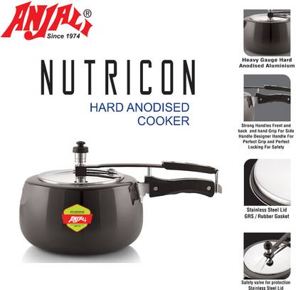 ANJALI Pressure Cooker with 3 Ltr Inner Lid Efficient Cooking Solution 3 L Inner Lid Pressure Cooker
