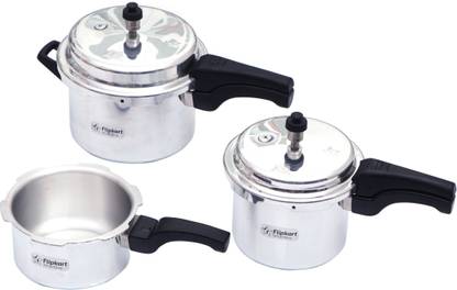 Flipkart SmartBuy Alpha 2 L, 3 L, 5 L Outer Lid Pressure Cooker