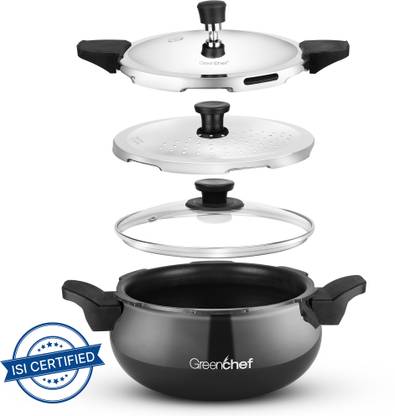 Greenchef Unique 5 L Outer Lid Induction Bottom Pressure Cooker