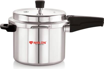 NIRLON Supreme Induction Base Outer Lid Aluminium Pressure Cooker, 5 Liters 5 L Outer Lid Induction Bottom Pressure Cooker