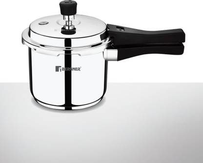 BERGNER Sorrento Triply Bottom Outer Lid 3 L Outer Lid Induction Bottom Pressure Cooker