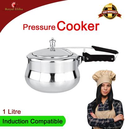 ROYAL ELIBA Pressure Cooker 1 L Outer Lid Induction Bottom Pressure Cooker