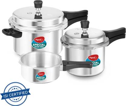 Pigeon by Stovekraft Special and 2 L, 3 L, 5 L Outer Lid Induction Bottom Pressure Cooker