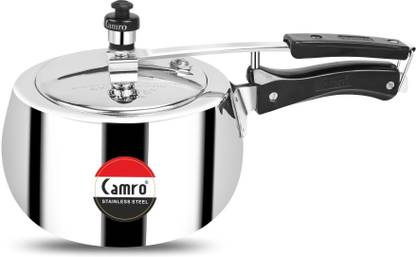 Camro Steel Globus Pressure Cooker 2 Liters Inner Lid 3 L Inner Lid Induction Bottom Pressure Cooker
