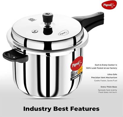 Pigeon INOX 7.5 L Outer Lid Induction Bottom Pressure Cooker