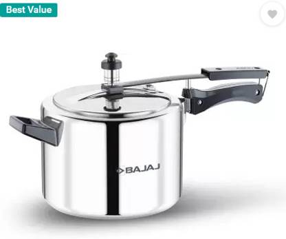 BAJAJ Majesty Duo PCX 45 , 5 L Inner Lid Induction Bottom Pressure Cooker