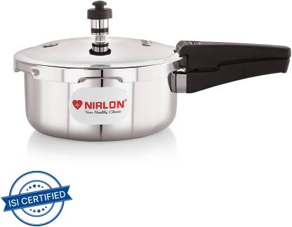 NIRLON Triply Stainless Steel Outer Lid Pressure Cooker/Compatible with Gas & Induction 2 L Induction Bottom Pressure Cooker