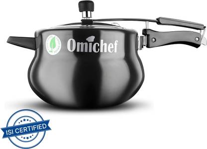 Omichef Omichef Hard Anodized Pressure Cooker Matki 5 L Inner Lid Induction Bottom Pressure Cooker