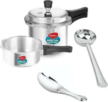 Pigeon Special Cooker with 2 Ladle , 3 L, 2 L Pressure Cooker  (Aluminium) at Rs. 999