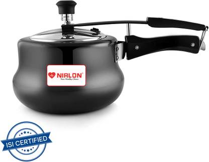 NIRLON Base Handi Inner Lid 3 L Induction Bottom Pressure Cooker  (Hard Anodized) at Rs. 795