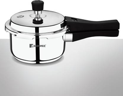 BERGNER Sorrento Triply Bottom Outer Lid 2 L Outer Lid Induction Bottom Pressure Cooker