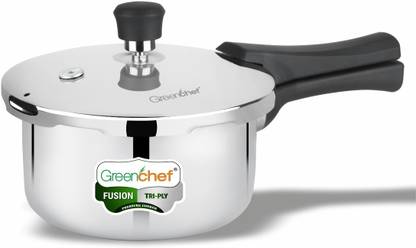 Greenchef Fusion Tri Ply 3 L Outer Lid Induction Bottom Pressure Cooker
