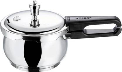 VINOD 18/8 Stainless Steel Splendid Plus 1.5 L Outer Lid Induction Bottom Pressure Cooker