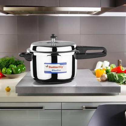 Butterfly Blue Line 7.5 L Outer Lid Induction Bottom Pressure Cooker