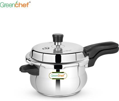 Greenchef Classic Curve Induction Bottom Handi Shaped (Heavy Sandwich Bottom) 3 L Outer Lid Pressure Cooker