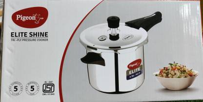 Pigeon 5 L Outer Lid Induction Bottom Pressure Cooker