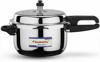 Butterfly blue Line (stainless steel) ,silver 5 L Pressure Cooker