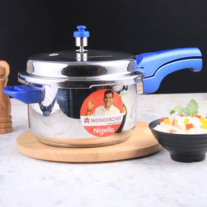 WONDERCHEF Nigella Blue 5 L Outer Lid Induction Bottom Pressure Cooker
