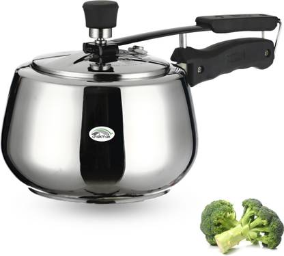 Chakmak Omega SS Pressure Cooker 3 Ltr 3 L Inner Lid Induction Bottom Pressure Cooker