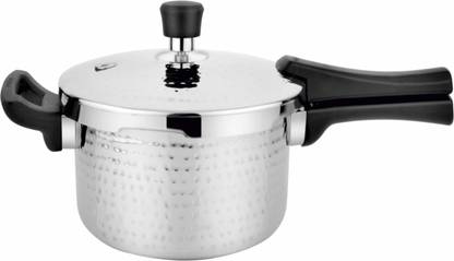 PRABHA TriPly Whizz Hammered Bakelite Handle Pressure Cooker, ISI Certified, Outer Lid, 6 L Outer Lid Induction Bottom Pressure Cooker