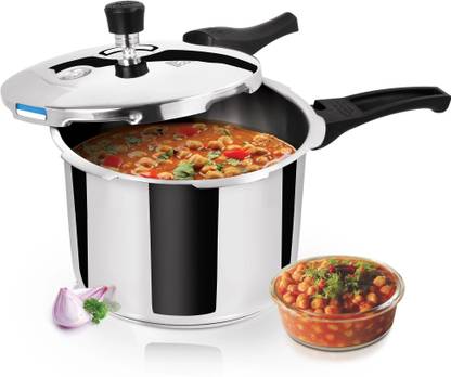 MILTON Pro Cook Sandwich Bottom Stainless Steel Pressure Cooker with Outer Lid 3 L Outer Lid Induction Bottom Pressure Cooker