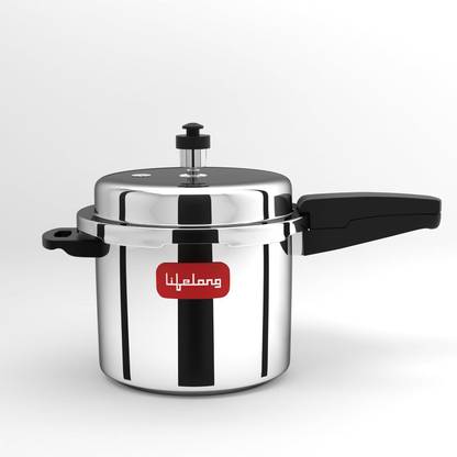 Lifelong 5 L Induction Bottom Pressure Cooker (Stainless Steel) 5 L Outer Lid Induction Bottom Pressure Cooker
