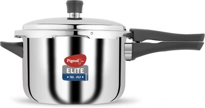 Pigeon Elite Shine and 5 L Outer Lid Induction Bottom Pressure Cooker
