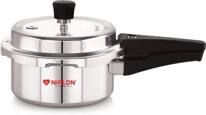 NIRLON Supreme Induction Base Outer Lid Aluminium Pressure Cooker, 1.5 Liters, Silver 1.5 L Outer Lid Induction Bottom Pressure Cooker
