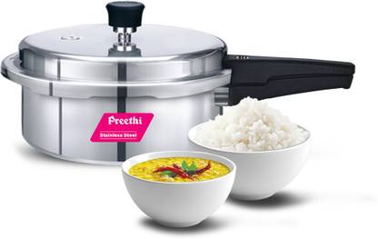 Preethi 2L Stainless Steel Outerlid Pressure Cooker (PC 010) 2 L Outer Lid Induction Bottom Pressure Cooker