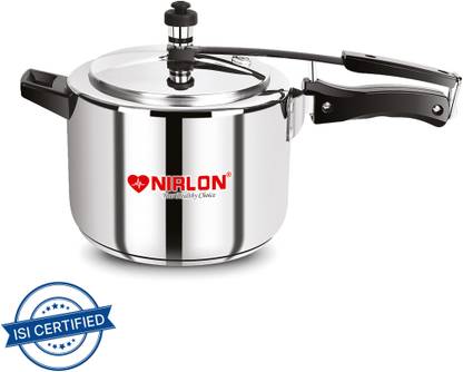 NIRLON NIRLON Classic Induction Friendly Stainless Steel Pressure Cooker, 3 Liters 3 L Inner Lid Induction Bottom Pressure Cooker