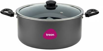 treon Non Stick Coated Aluminium Large Biriyani Pot with Lid-10 Litre-(28cm) 10 L Outer Lid Induction Bottom Pressure Cooker