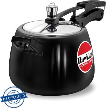 Hawkins Contura Black (CB40) 4 L Inner Lid Pressure Cooker