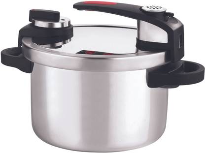 VINOD Nutrimax Pressure Cooker Fast Cooker Suitable for all Kinds of Stoves 5.5 L Outer Lid Induction Bottom Pressure Cooker