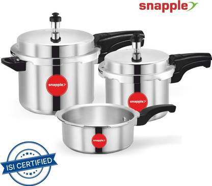 Snapple 2 Liter, 3 Liter, 5 Liter Pressure Cooker Combo Set 5 L, 3 L, 2 L Outer Lid Pressure Cooker