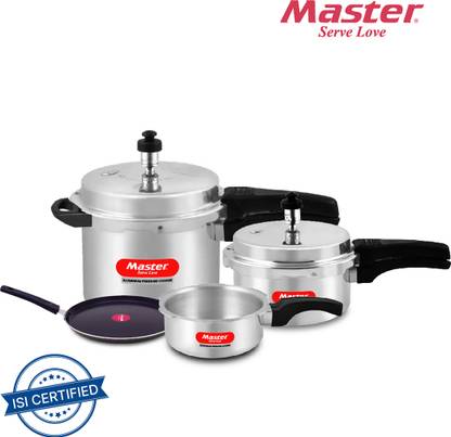 Master Super Saver Non Induction 5 L, 3 L, 2 L, 0.2 L Outer Lid Pressure Cooker & Pressure Pan
