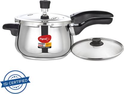 Pigeon Inox Pro and 5 L Outer Lid Induction Bottom Pressure Cooker