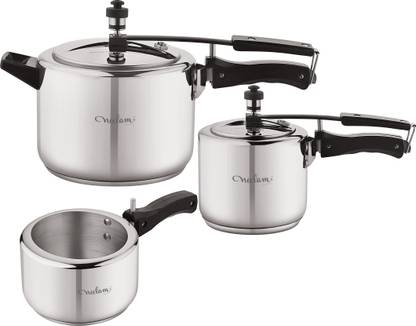 NEELAM Neo Pressure Cooker Combo Set -2 Litres, 3 Litres & 5 Litres, Inner Lid 2 L, 3 L, 5 L Inner Lid Induction Bottom Pressure Cooker